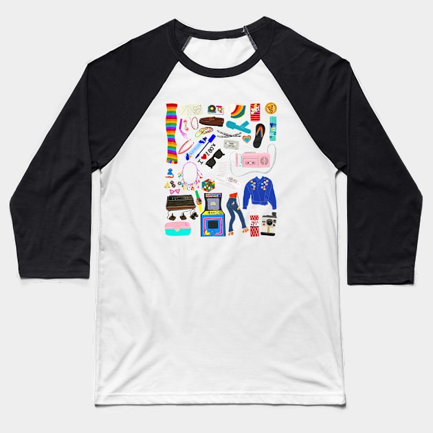 80’s Flashback Baseball T-Shirt by jenblove